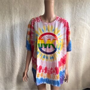 NWT MICHAEL KORS Colorful Tie-Dye Logo T-Shirt unisex Sz XXL NWT